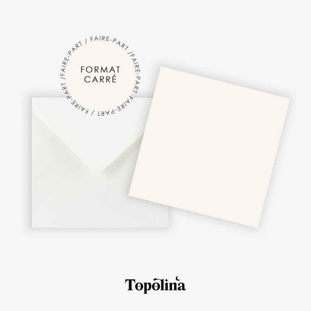 ★ Invitation & faire part | Format carré | Sur mesure