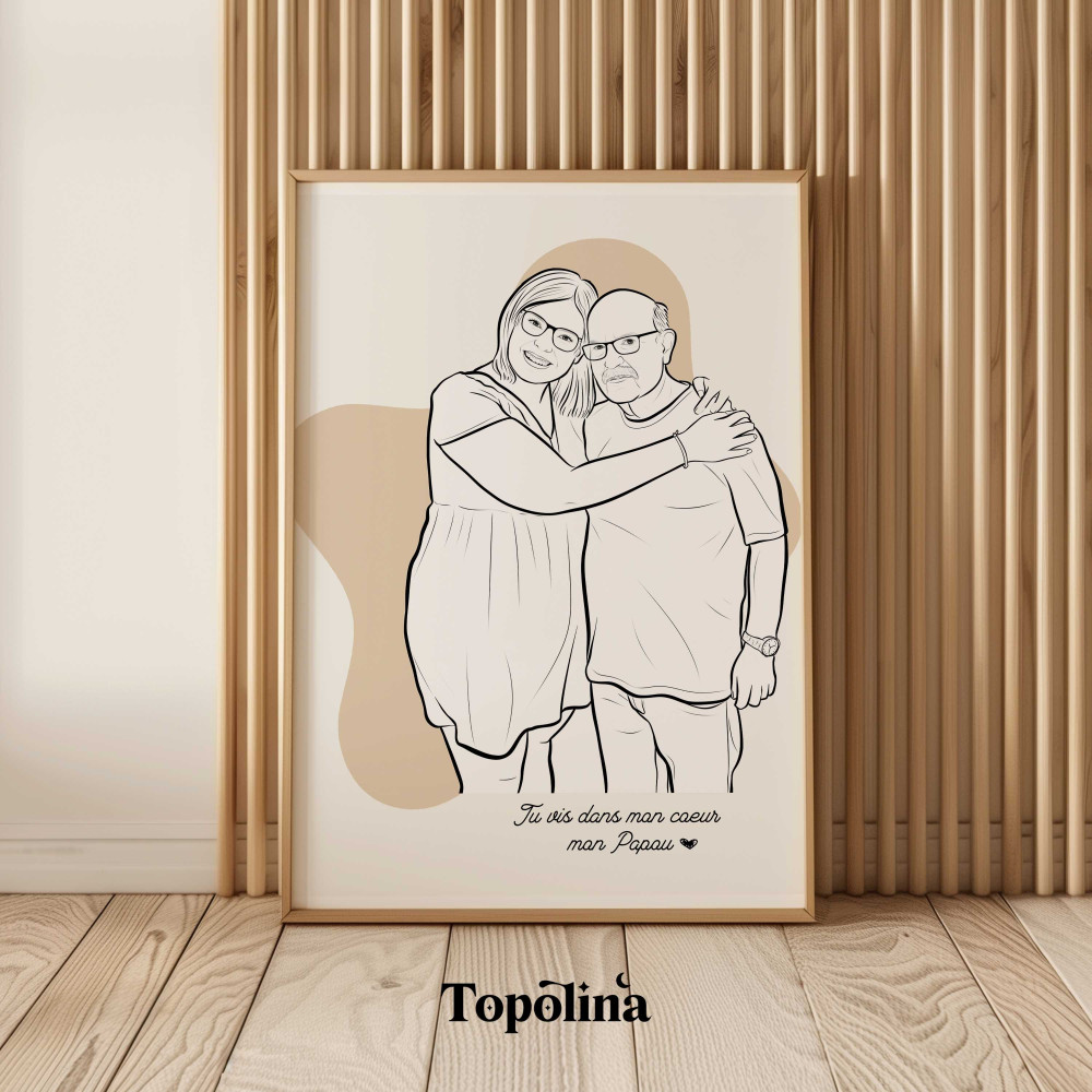 ★ Affiche Line Art | Portrait à partir d'une photo 