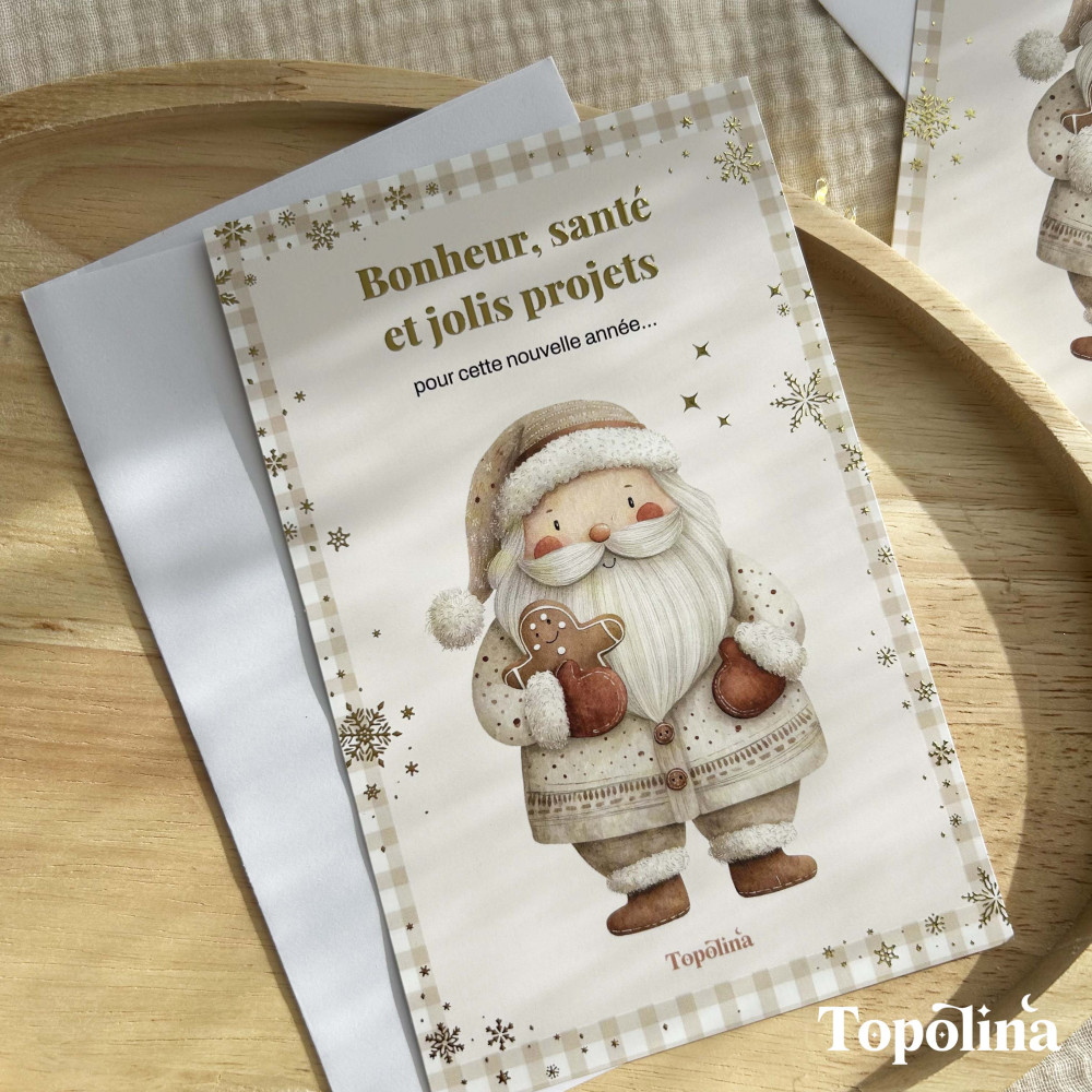 Carte bonheur, santé et jolis projets pour cette nouvelle année ! 