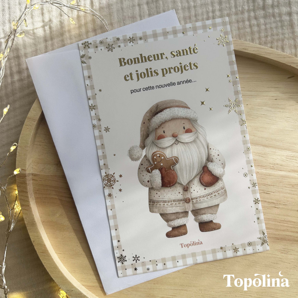 Carte bonheur, santé et jolis projets pour cette nouvelle année ! 