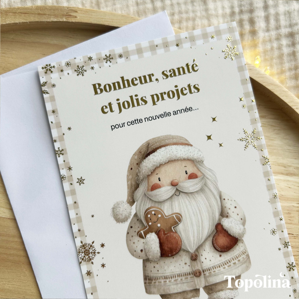 Carte bonheur, santé et jolis projets pour cette nouvelle année ! 