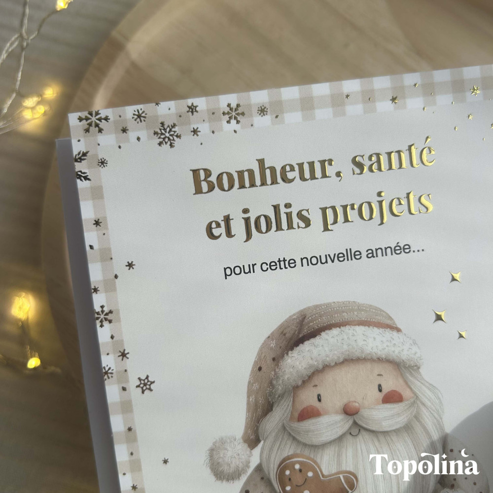 Carte bonheur, santé et jolis projets pour cette nouvelle année ! 