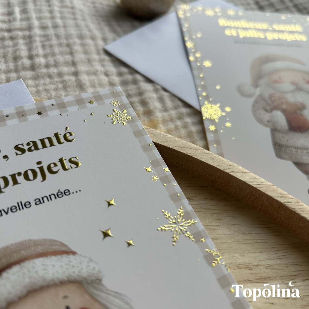 Carte bonheur, santé et jolis projets pour cette nouvelle année ! 