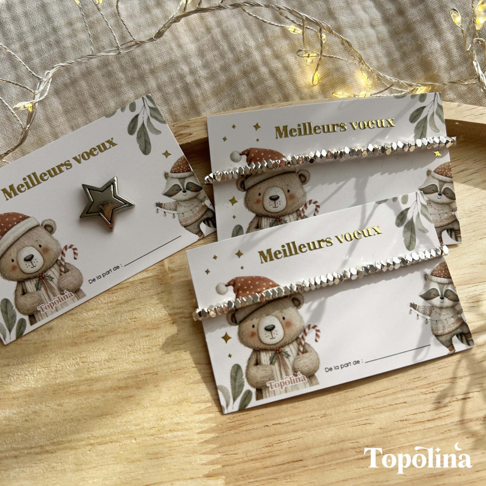 Bracelet en perles argentées - un bijou porte-bonheur pour Noël