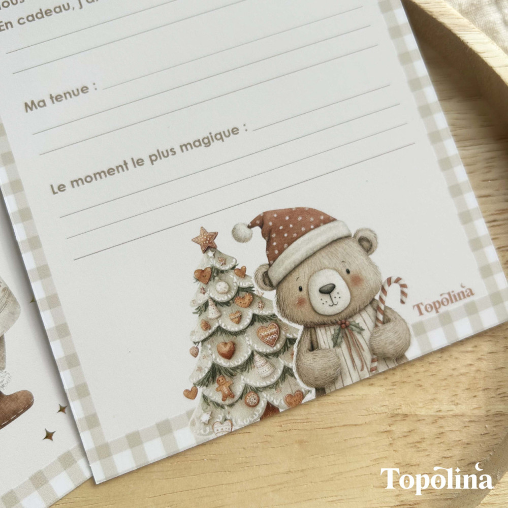 Carte Mon Premier Noël – Souvenir Bébé Personnalisé avec Dorure