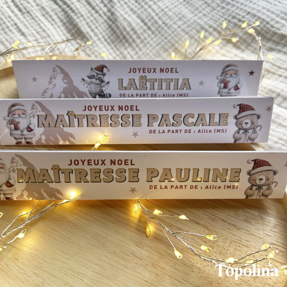 Chocolat Toblerone personnalisé – Petit cadeau gourmand de Noël