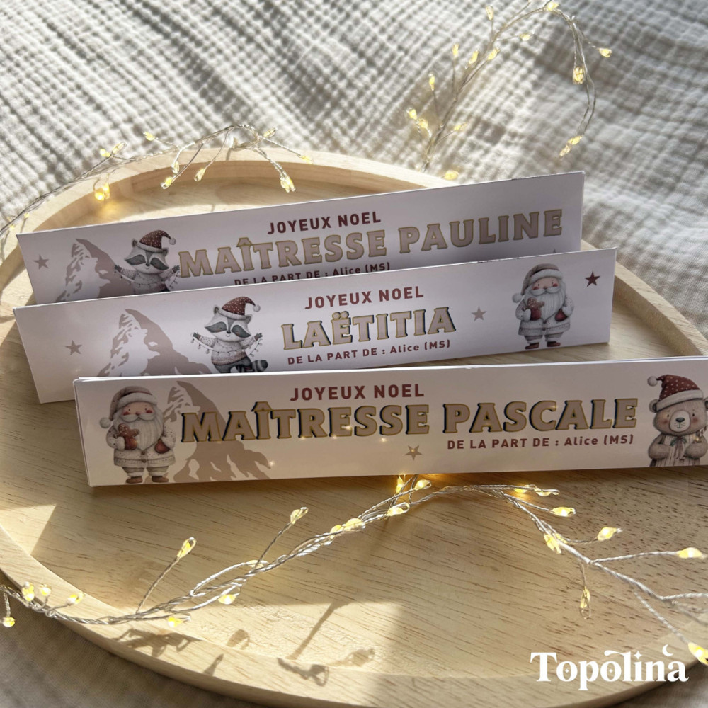 Chocolat Toblerone personnalisé – Petit cadeau gourmand de Noël