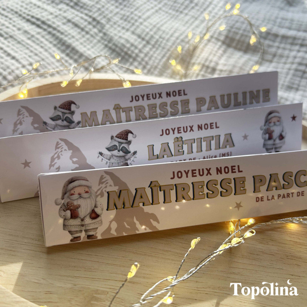 Chocolat Toblerone personnalisé – Petit cadeau gourmand de Noël