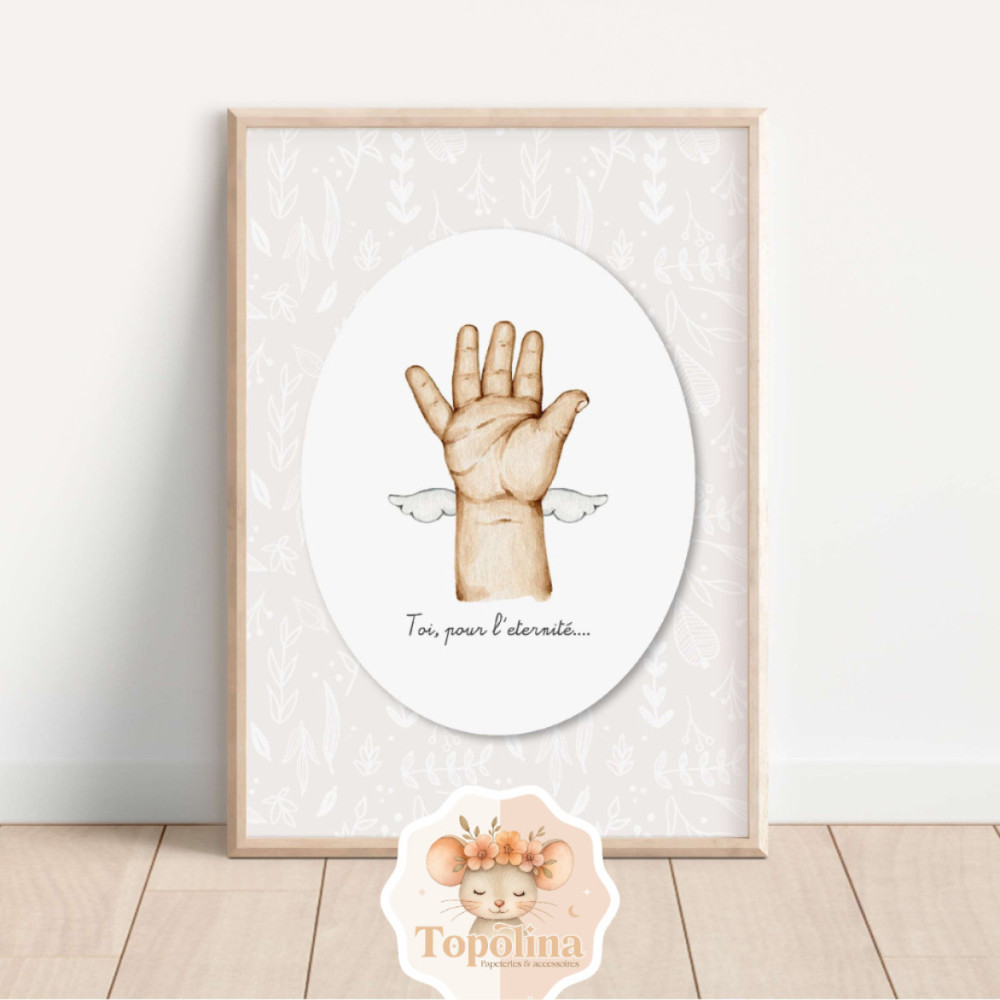 Affiche Souvenir Bébé Ange – Hommage à une Petite Étoile