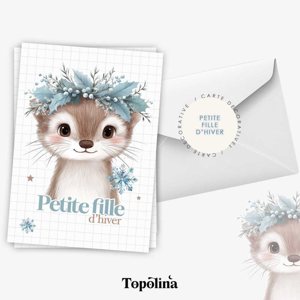 Carte postale - Petite fille d’hiver