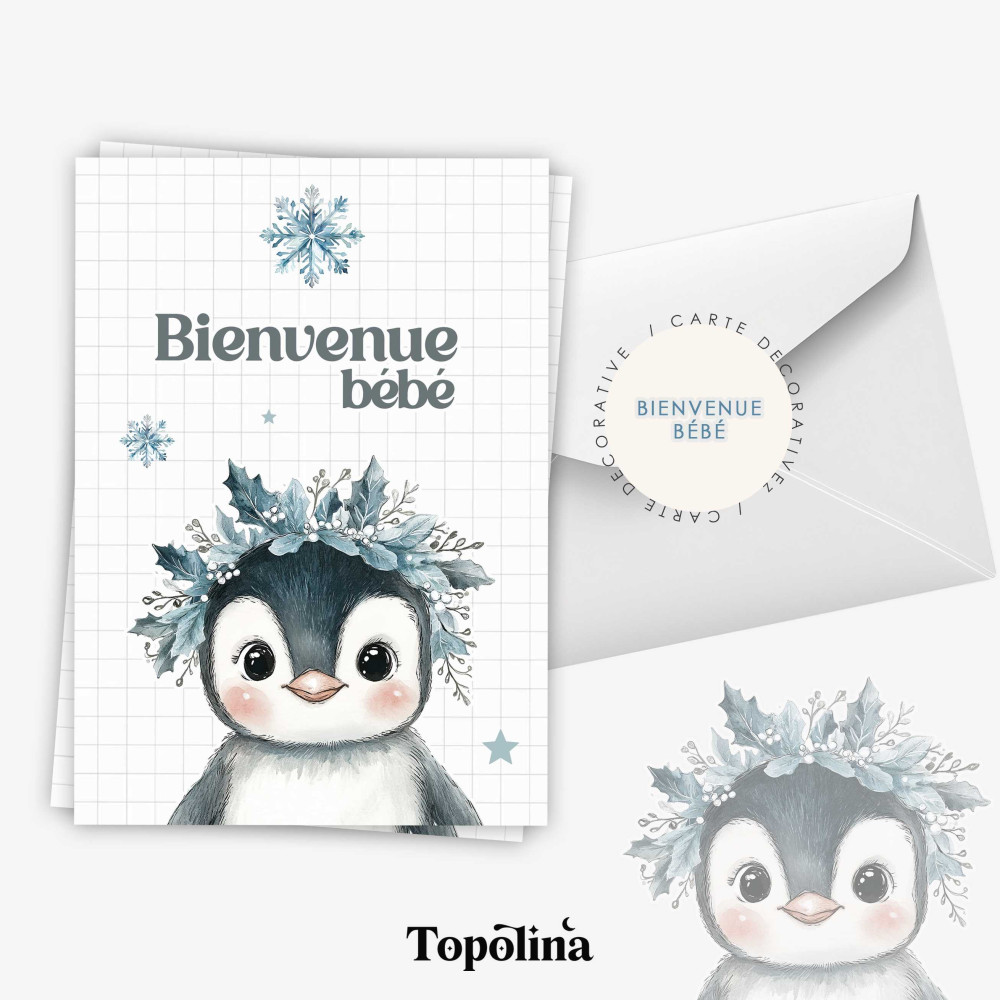 Carte postale - bienvenue bébé 