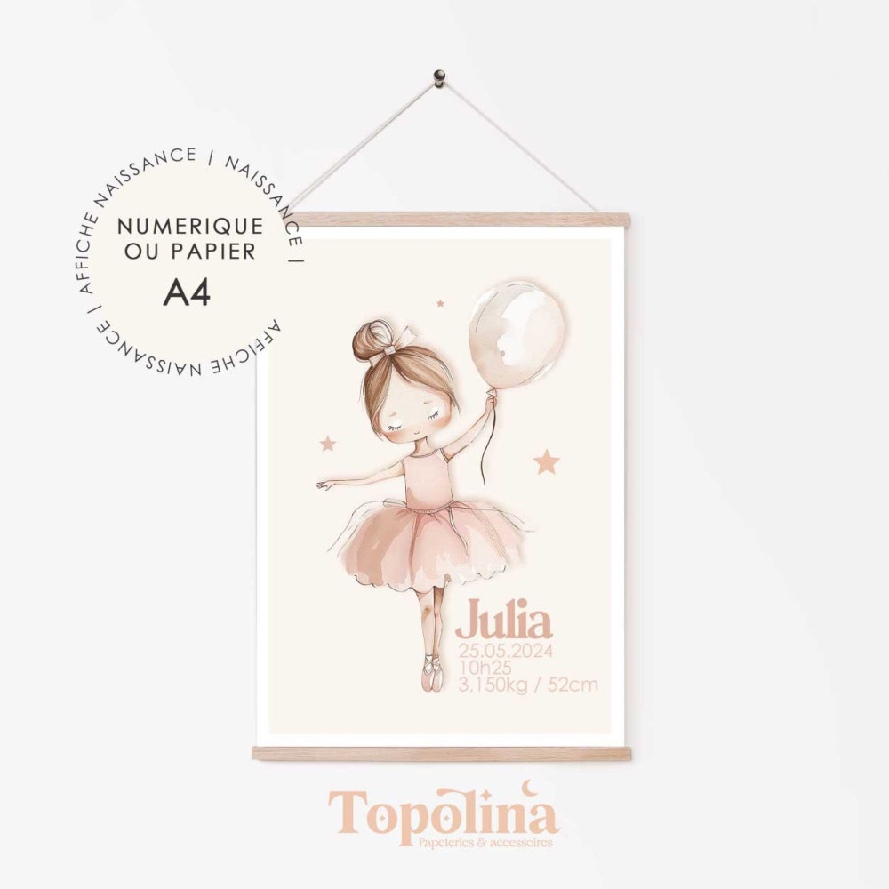 ★ Affiche naissance - Lili, la danseuse