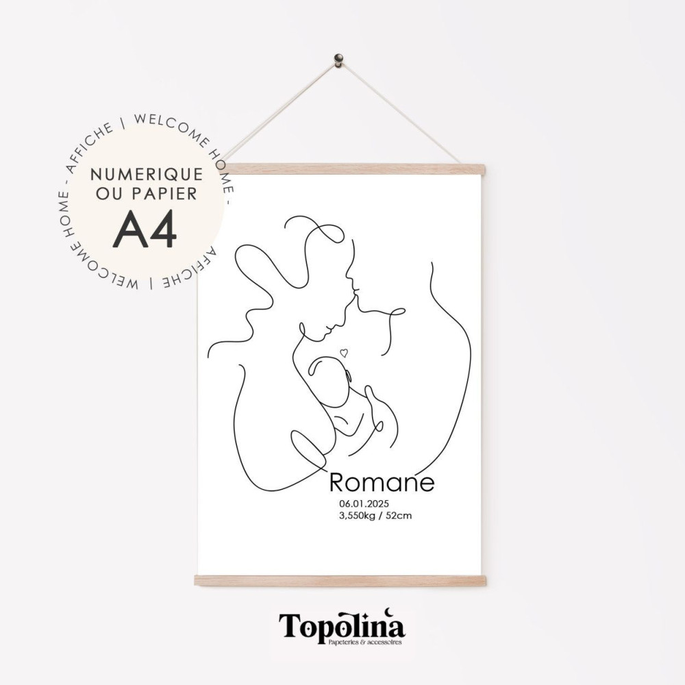 ★ Affiche naissance - Welcome Home