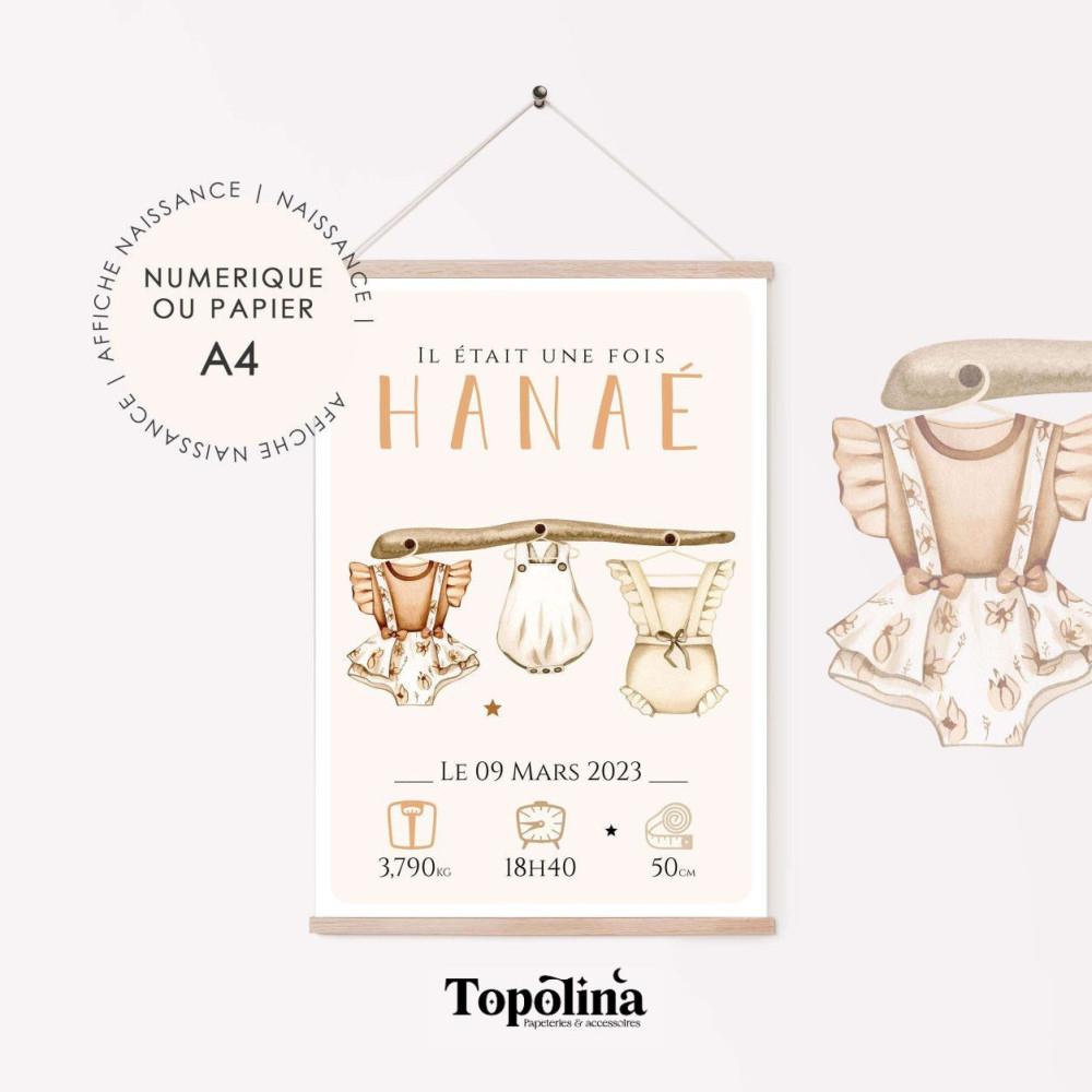 ★ Affiche naissance -  Jolies tenues