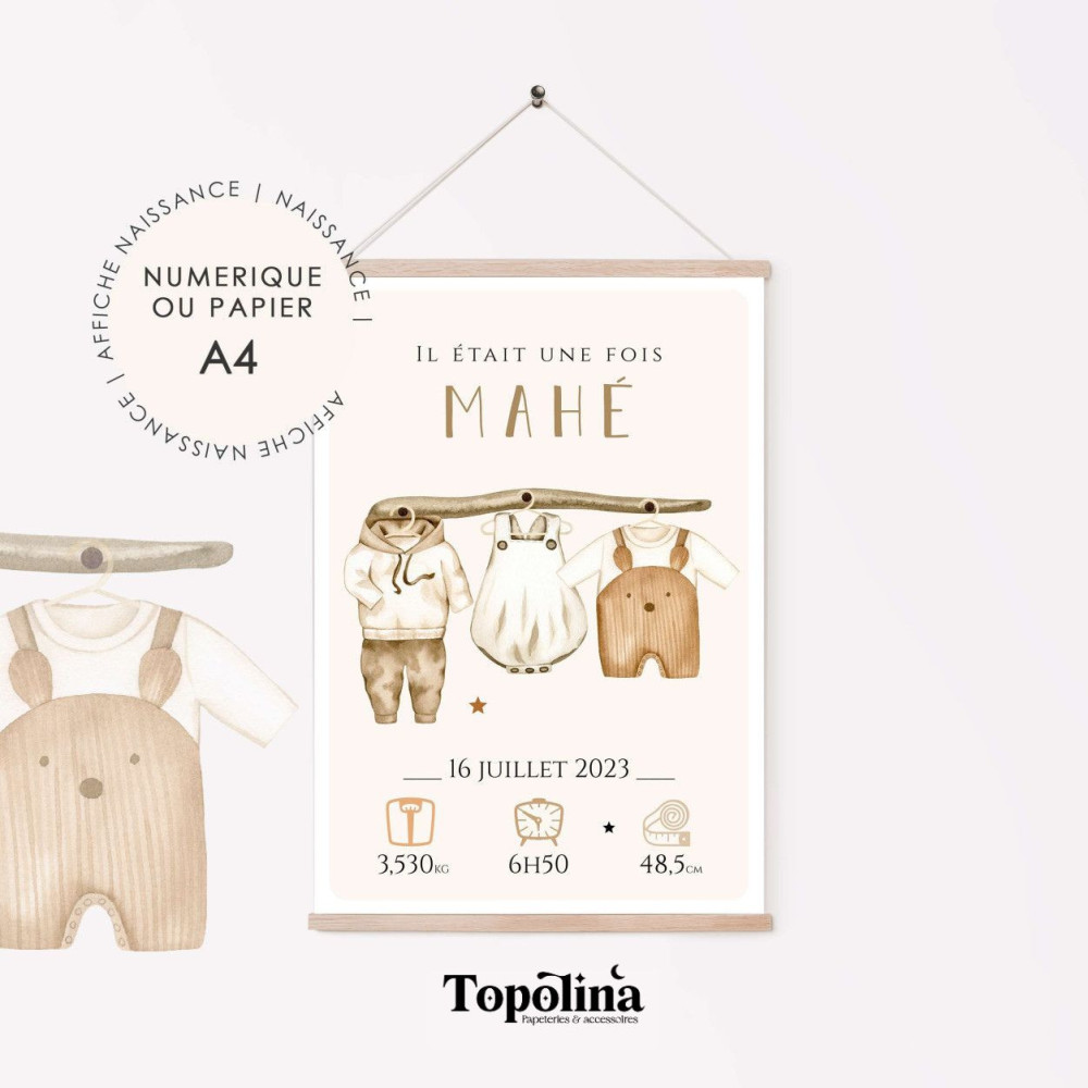★ Affiche naissance -  Jolies tenues