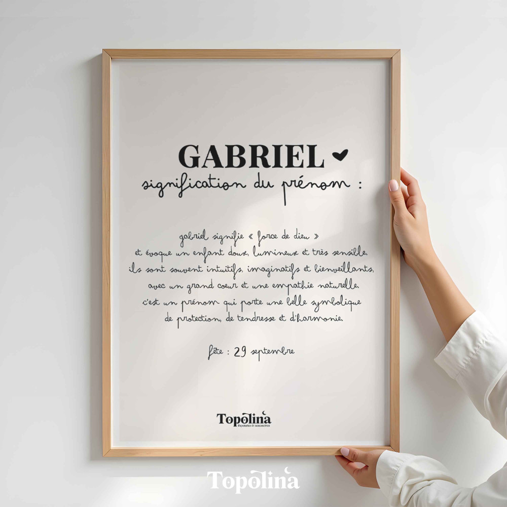 Affiche prénom minimaliste – Un cadeau unique et rempli de sens