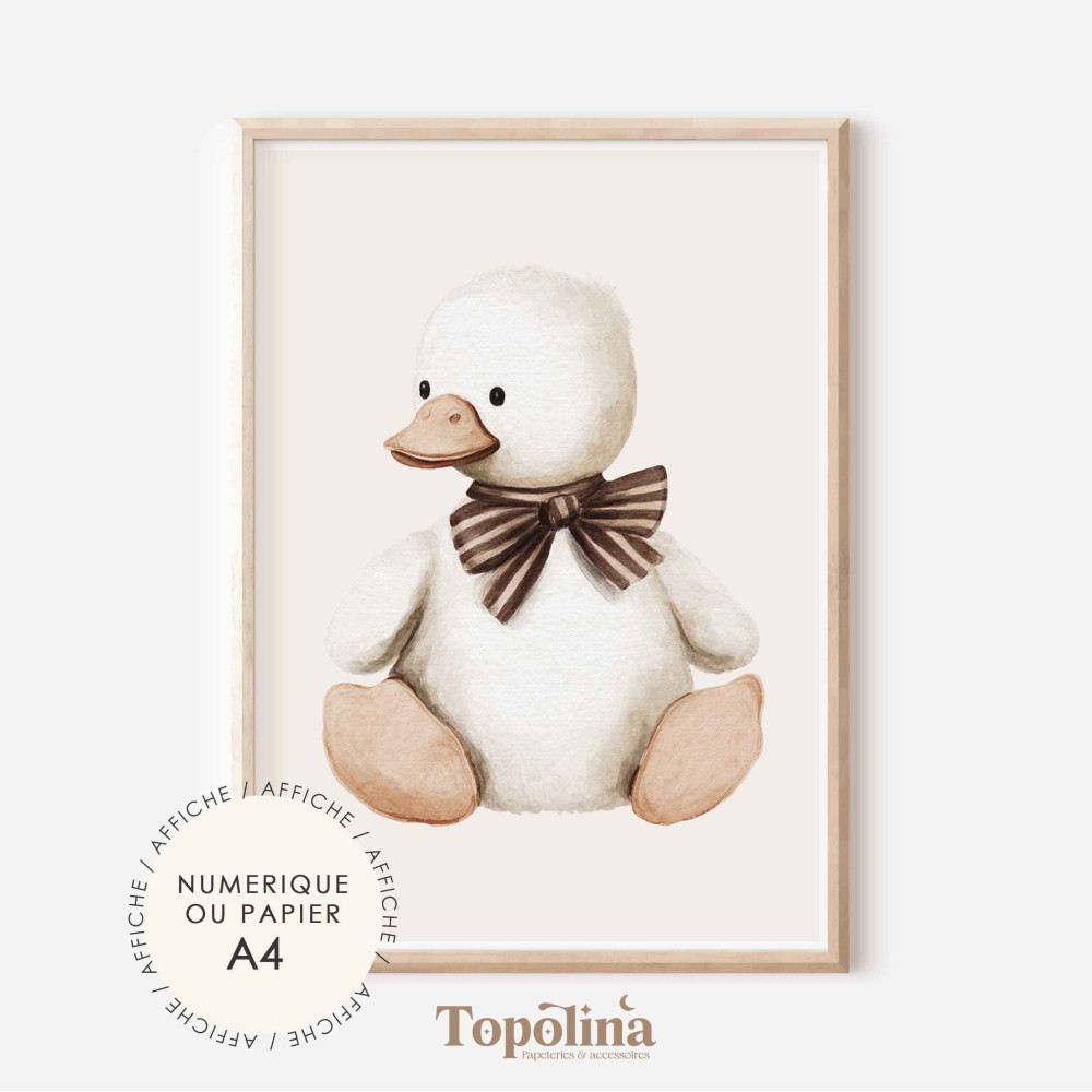 Affiche illustrée – Canard au nœud