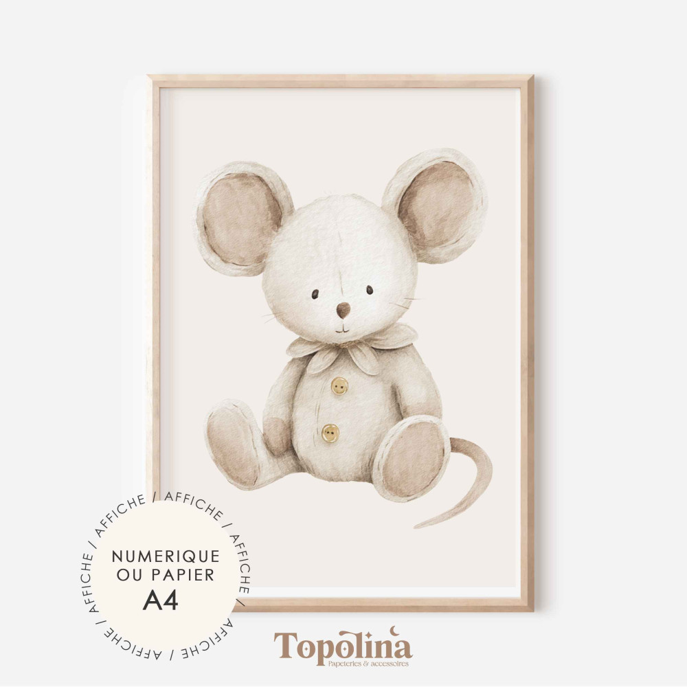 Affiche illustrée – Souris