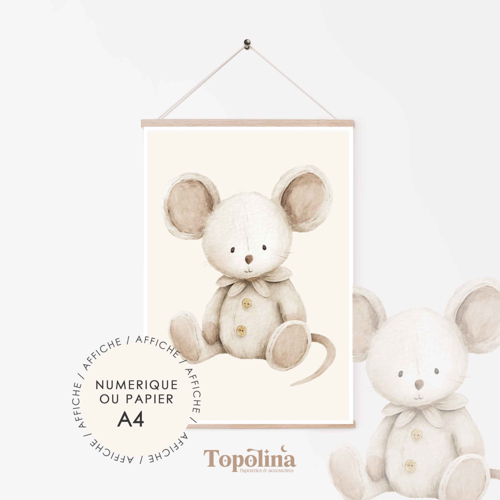 Affiche illustrée – Souris