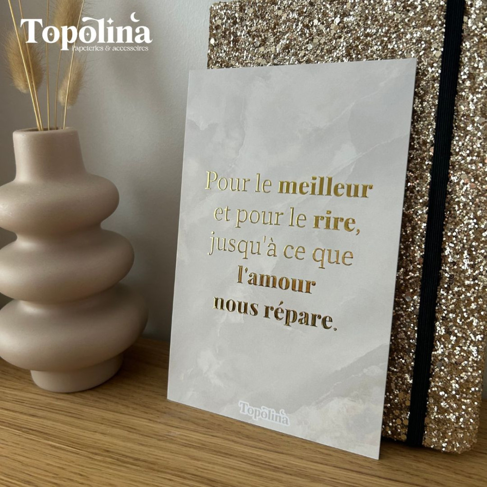 Trio de cartes citation amour – Décoration familiale