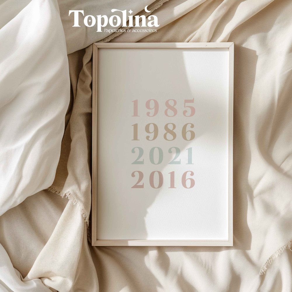 affiche années de naissance famille