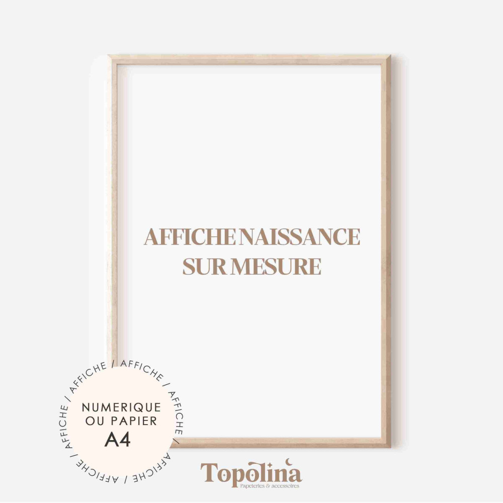★ Affiche naissance - sur mesure