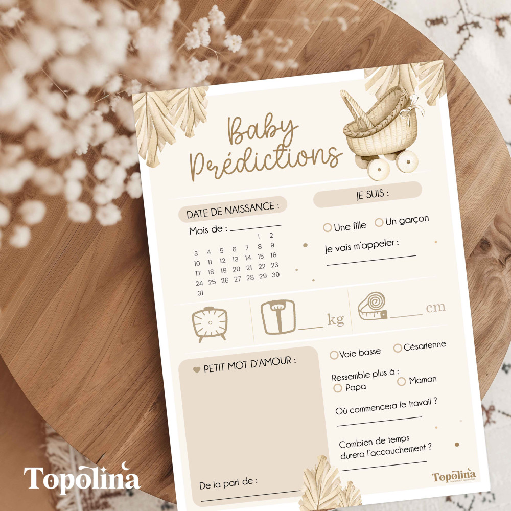 jeu animation baby shower