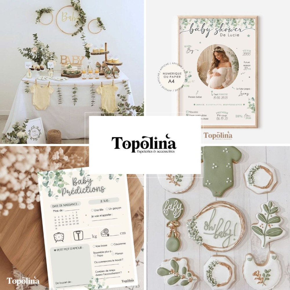 Invitation Baby Shower – Eucalyptus