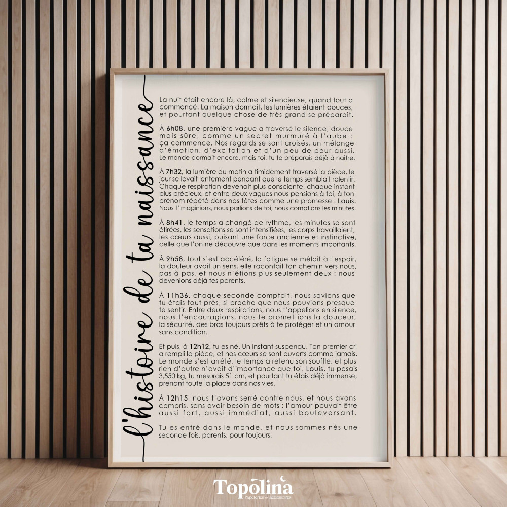 affiche souvenir maternité