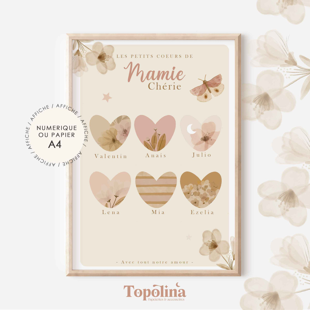 affiche fête des mamies personnalisée