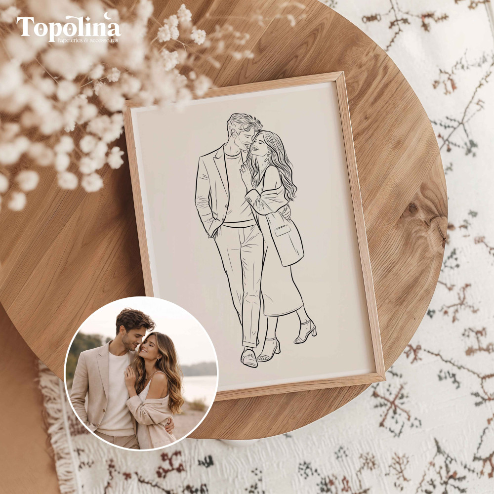 affiche couple à partir d'une photo