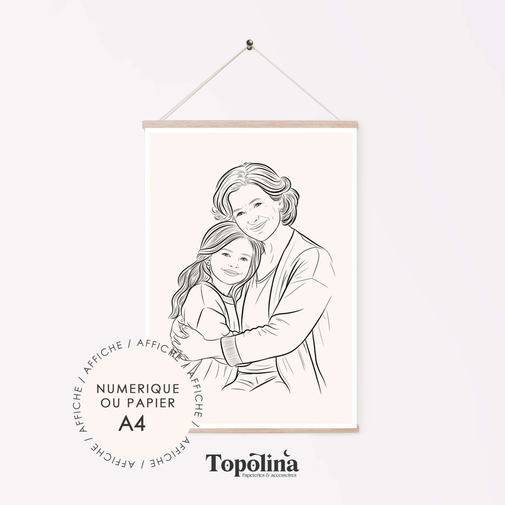 affiche fête grands-mères illustration mamie