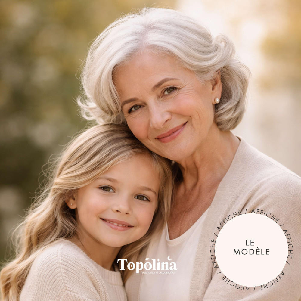 cadeau mamie photo transformée dessin