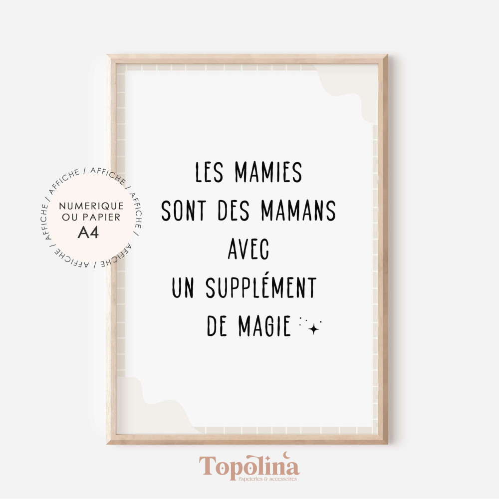 Affiche Citation Mamie – Message d’Amour