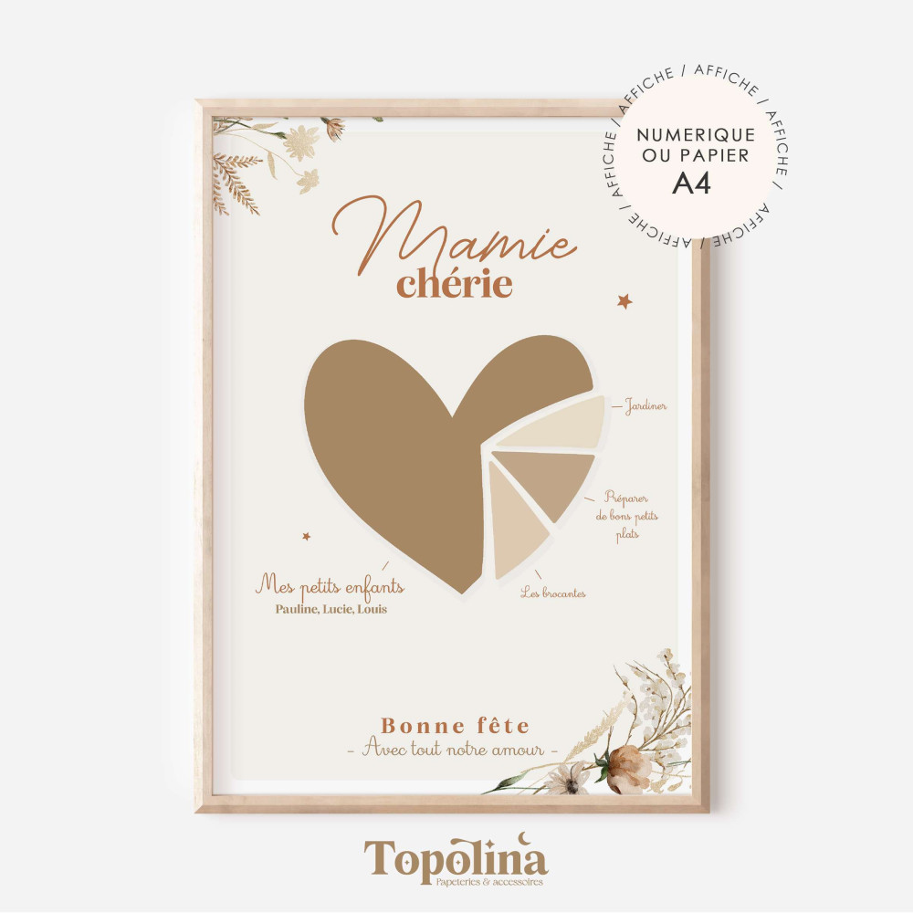 affiche mamie passions et famille