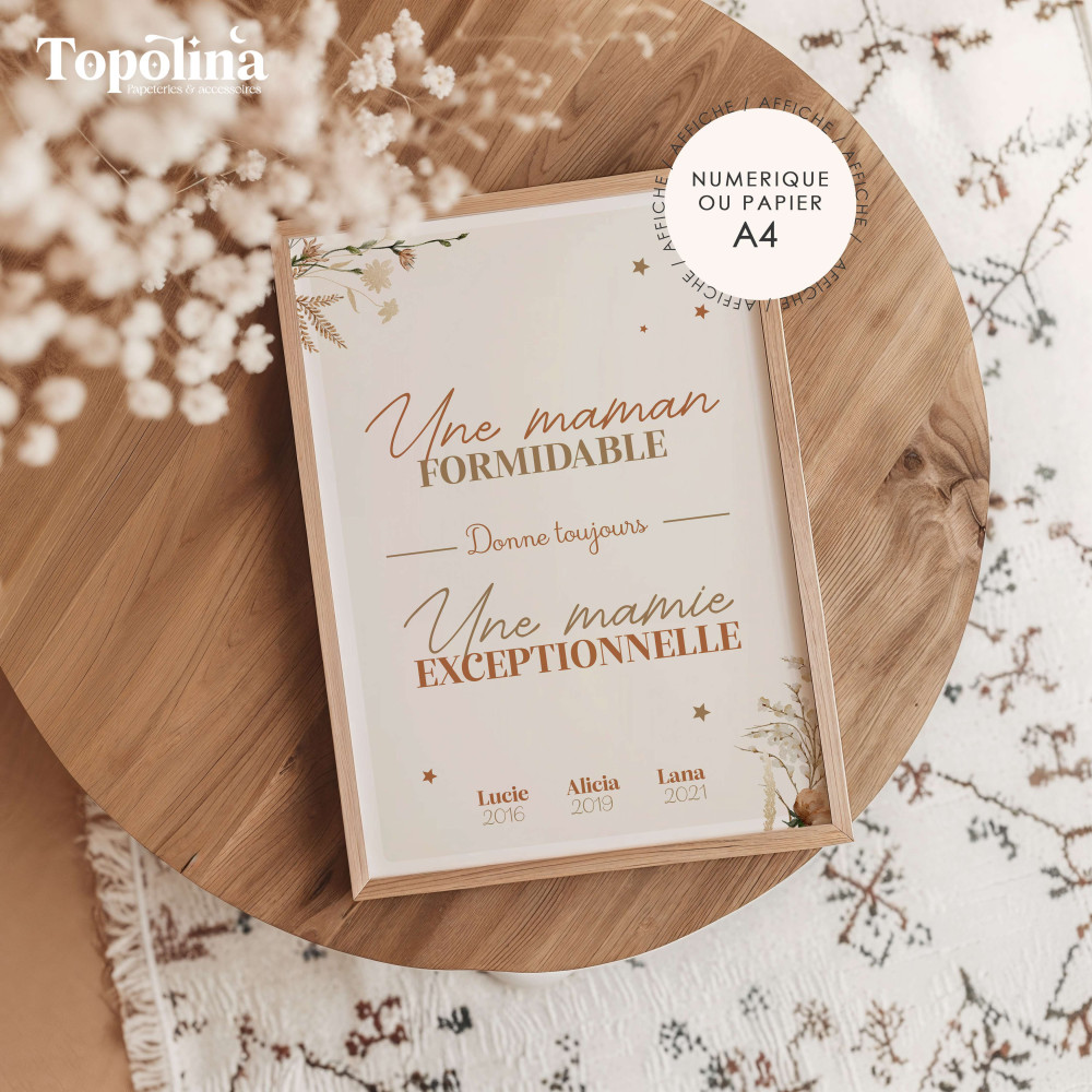 affiche citation mamie maman formidable