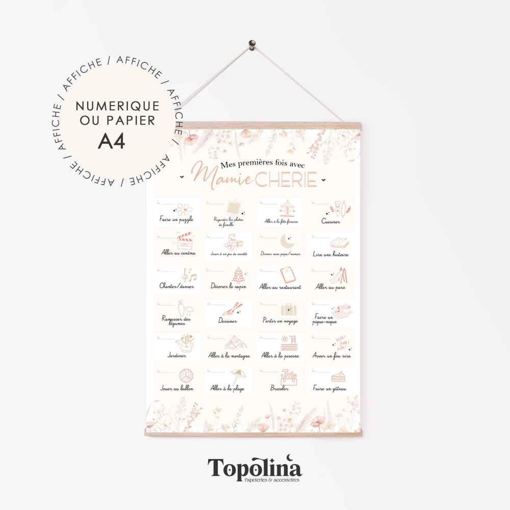 affiche première fête grands-mères souvenir