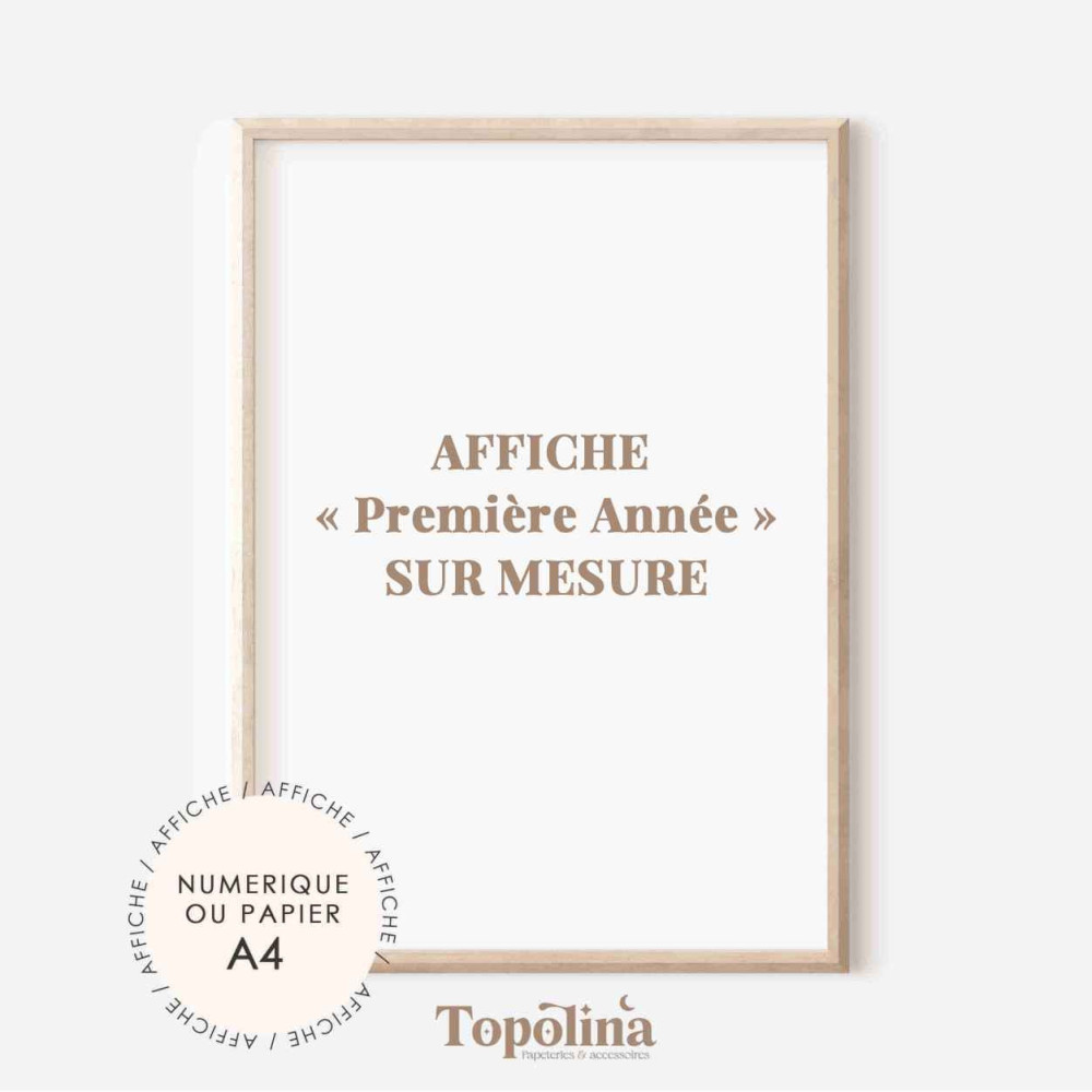 Affiche Première Année – 12 mois en images