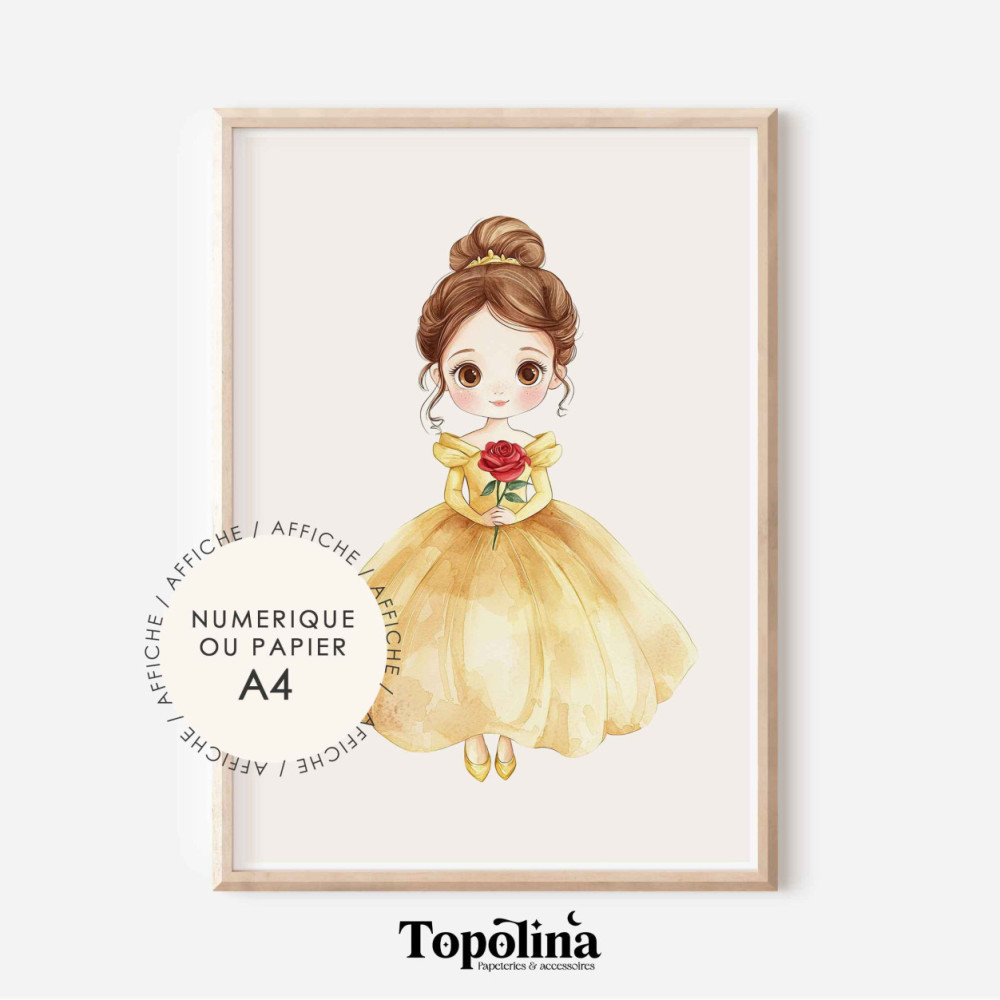 Affiche enfant la belle et la bête