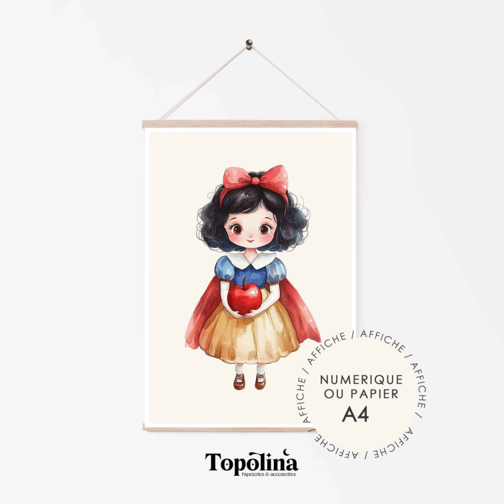 Affiche enfant blanche neige