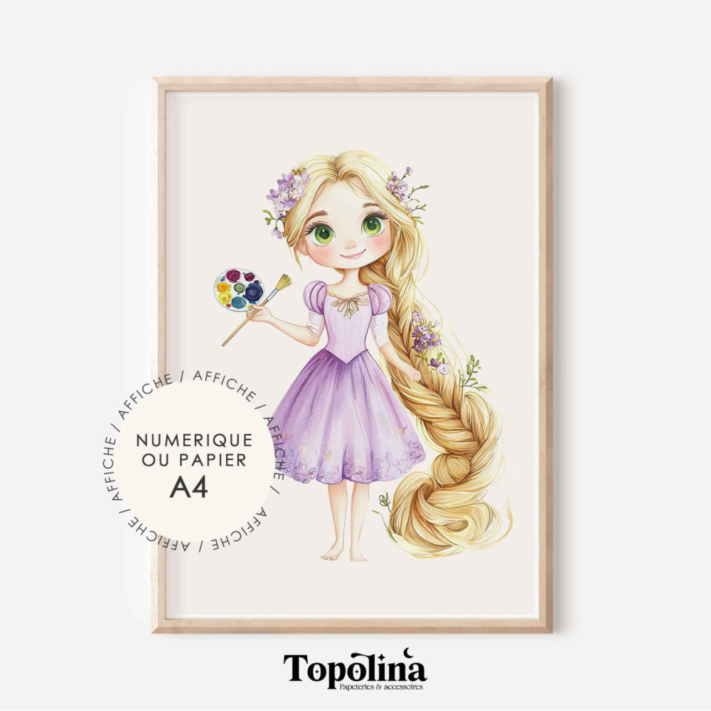 Affiche enfant raiponce