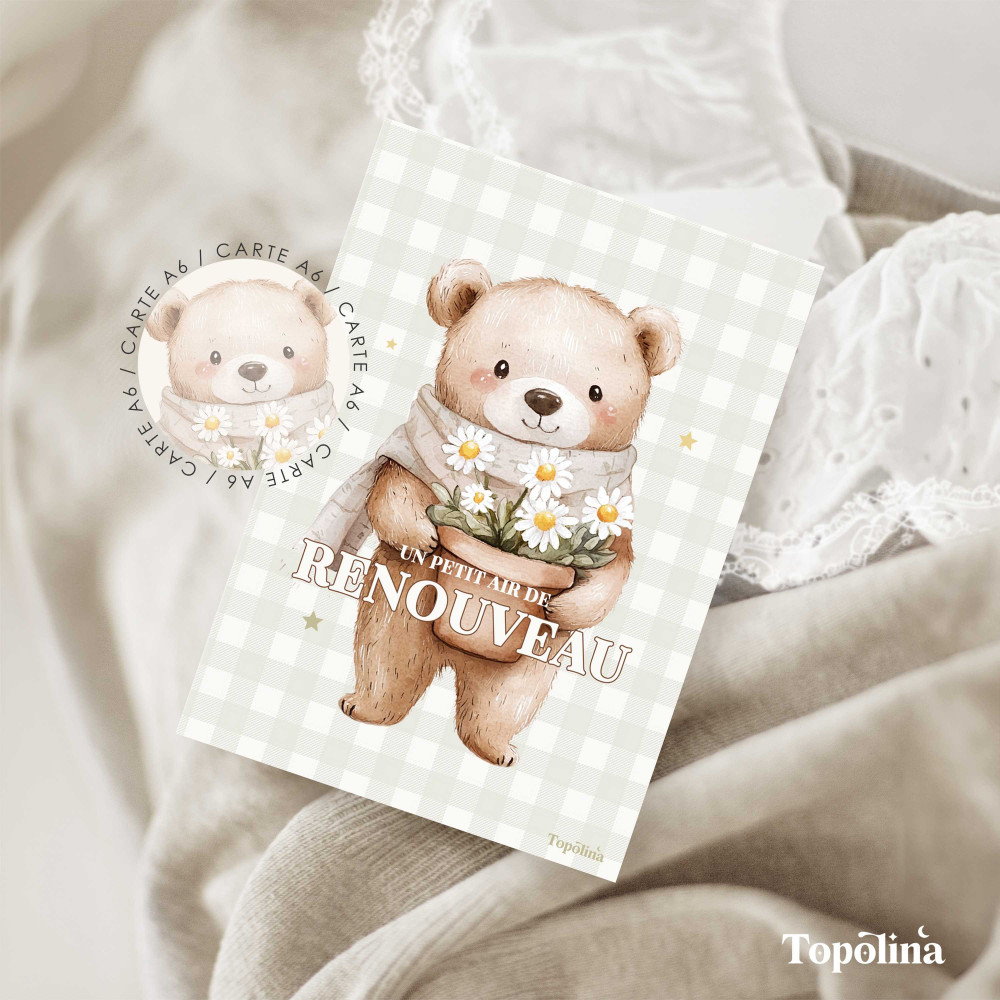 Carte douce message nouveau départ