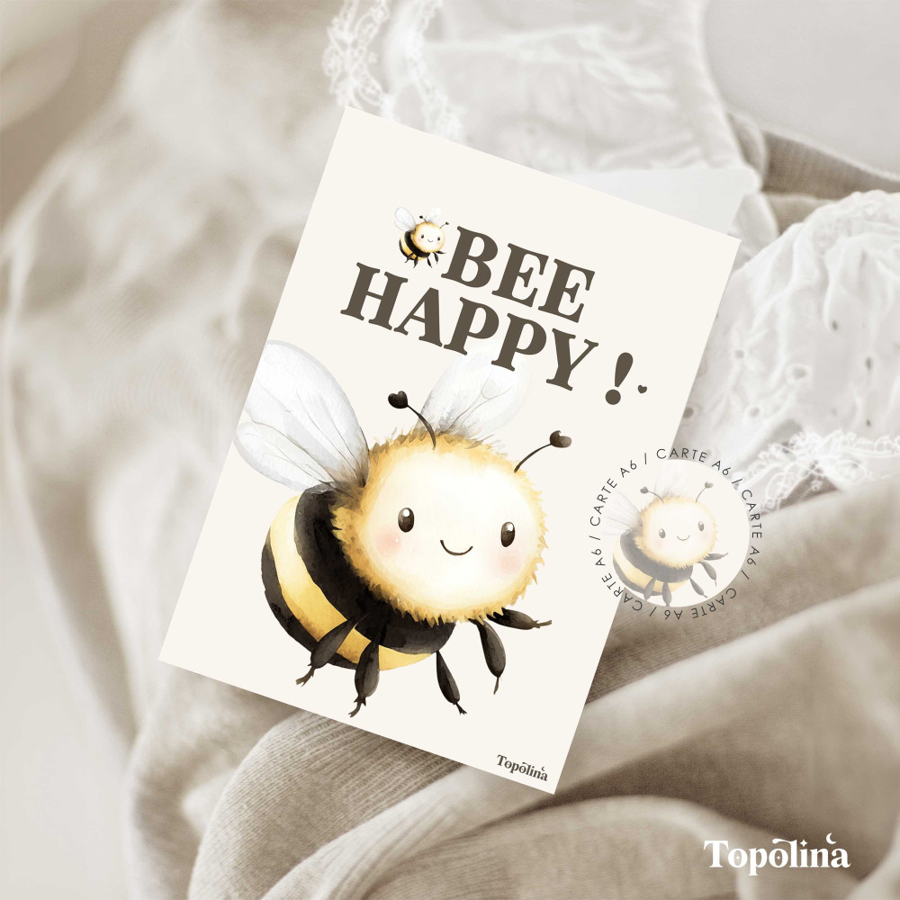 Papeterie abeille illustration mignonne