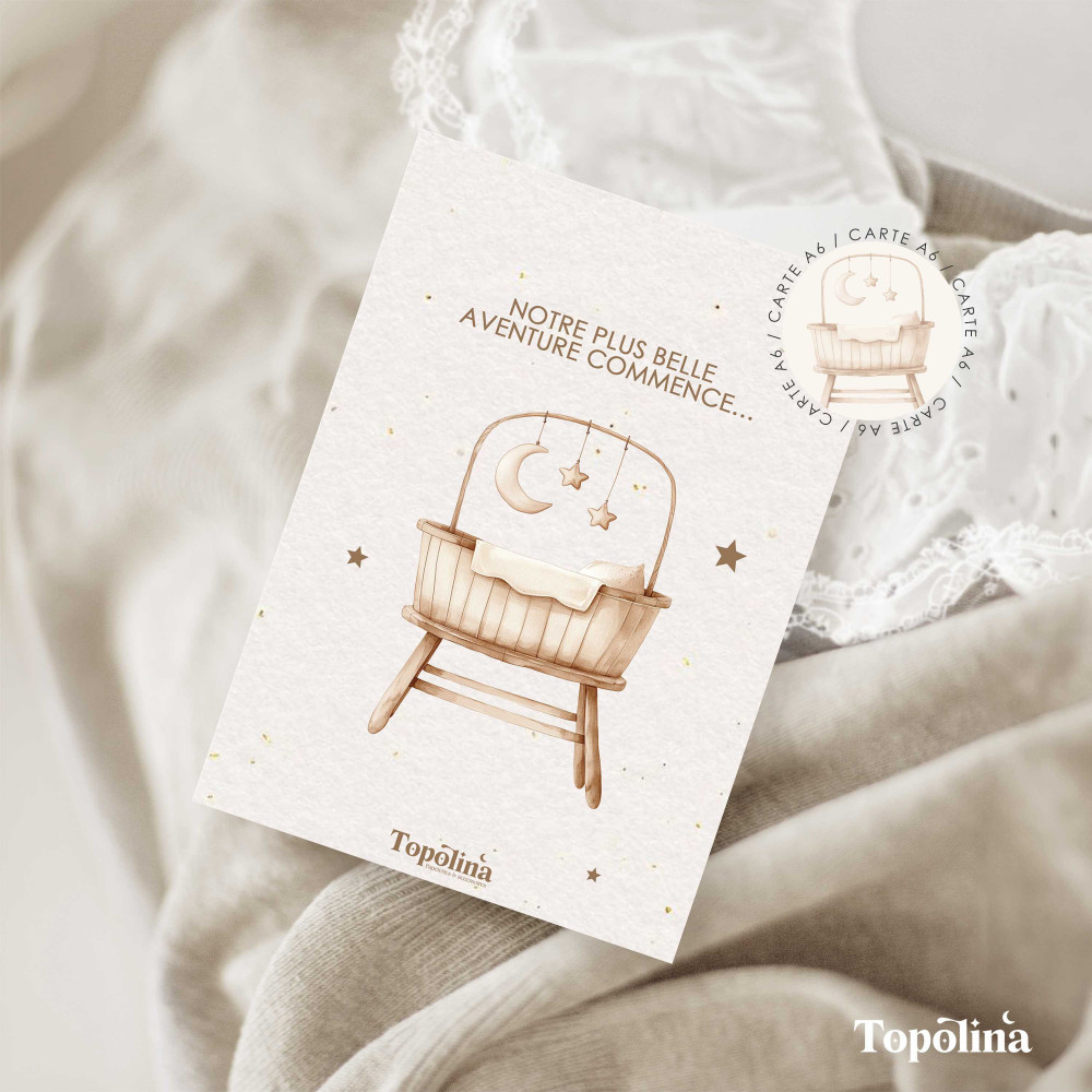 Annonce bébé carte douce et poétique
