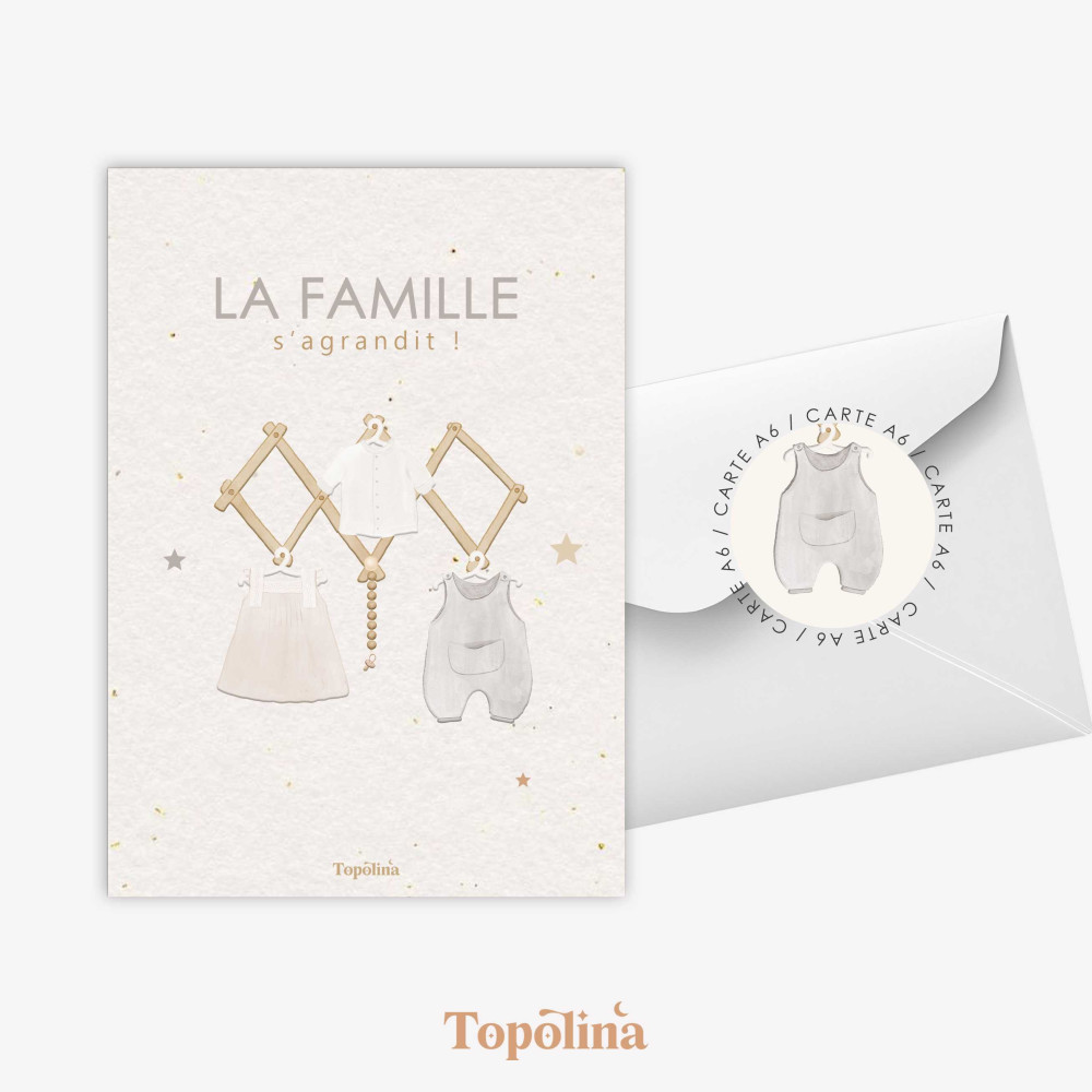 Carte annonce grossesse la famille s’agrandit
