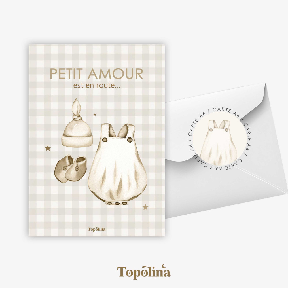 Carte annonce grossesse petit amour est en route