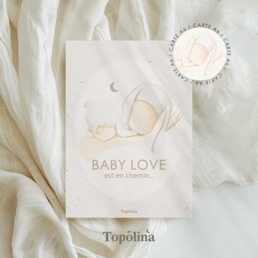 Illustration bébé en chemin grossesse