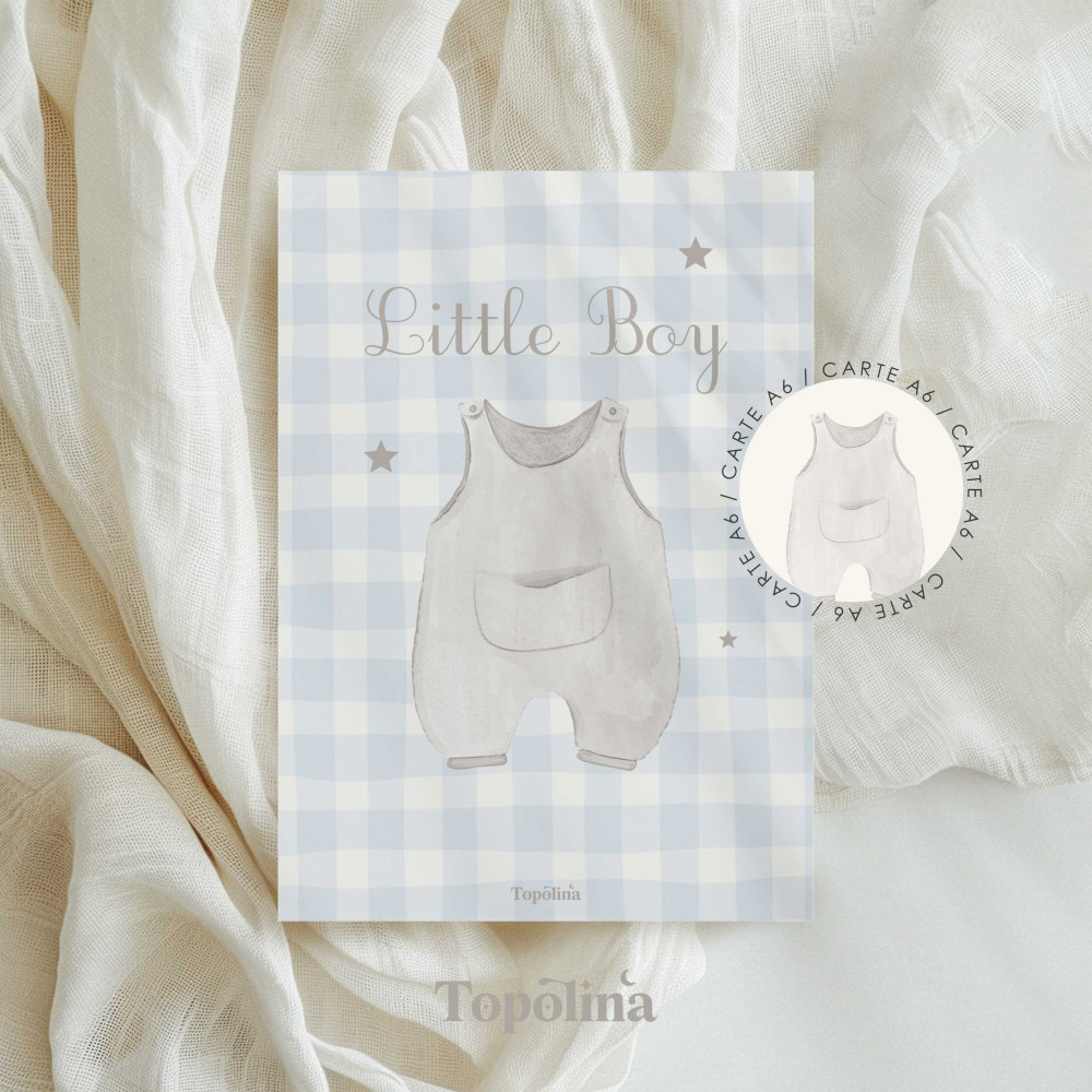 Carte little boy naissance bébé garçon