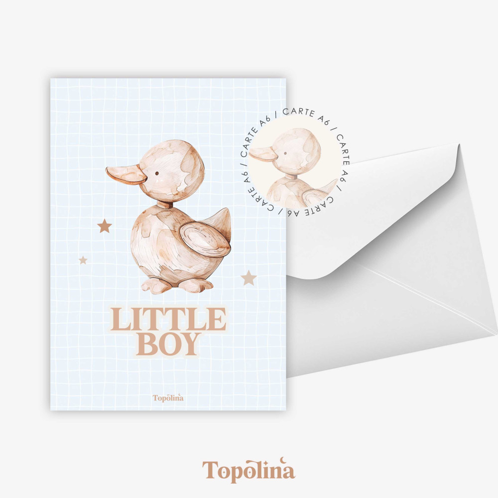 Carte little boy naissance bébé garçon