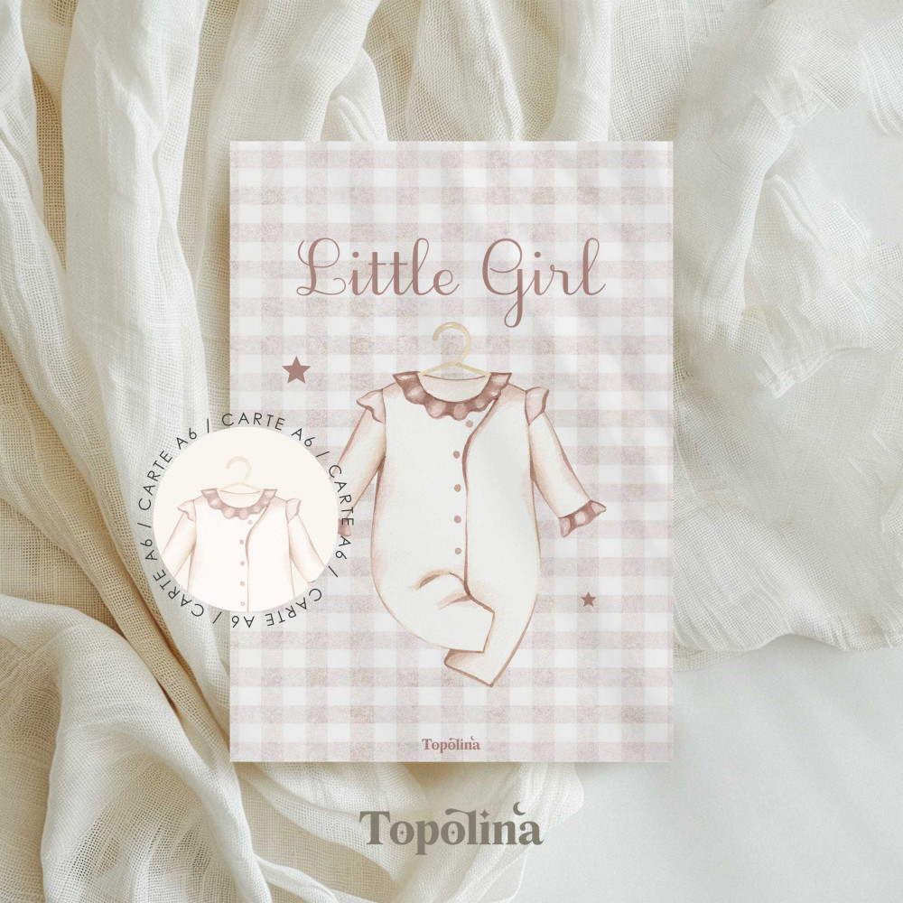 Carte décoration chambre bébé fille